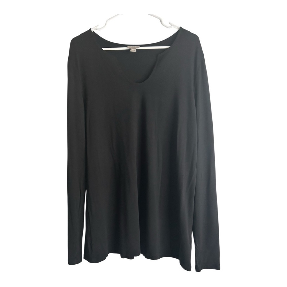 J. Jill Black Long Sleeve Women's Top Casual Spandex Soft Elegant Classic Witchy